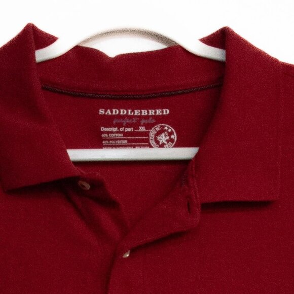Saddlebred Red Polo Shirt XXL 60% Cotton 40% Polyester Mens Casual Wear - Picture 2 of 8